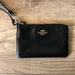 COACH Black Wristlet